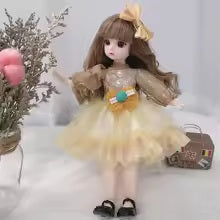 Girl's Dress 3D Brown Eyes Toy