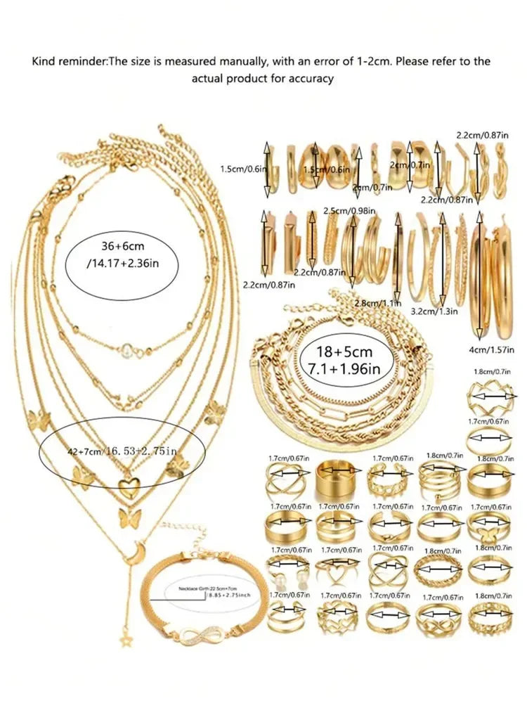 New 57 Pcs/Set Fashion Jewelry Sets