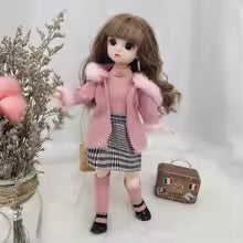 Girl's Dress 3D Brown Eyes Toy
