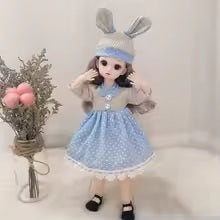 Girl's Dress 3D Brown Eyes Toy