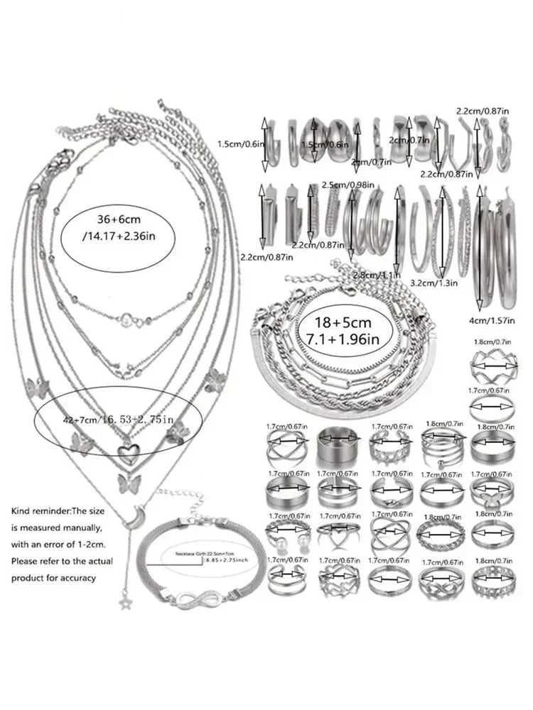 New 57 Pcs/Set Fashion Jewelry Sets